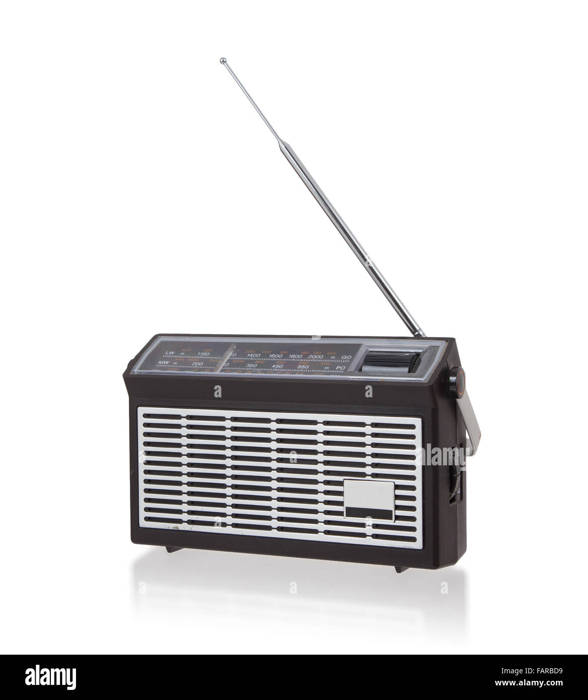 Portable radio isolated on a white background Stock Photo - Alamy