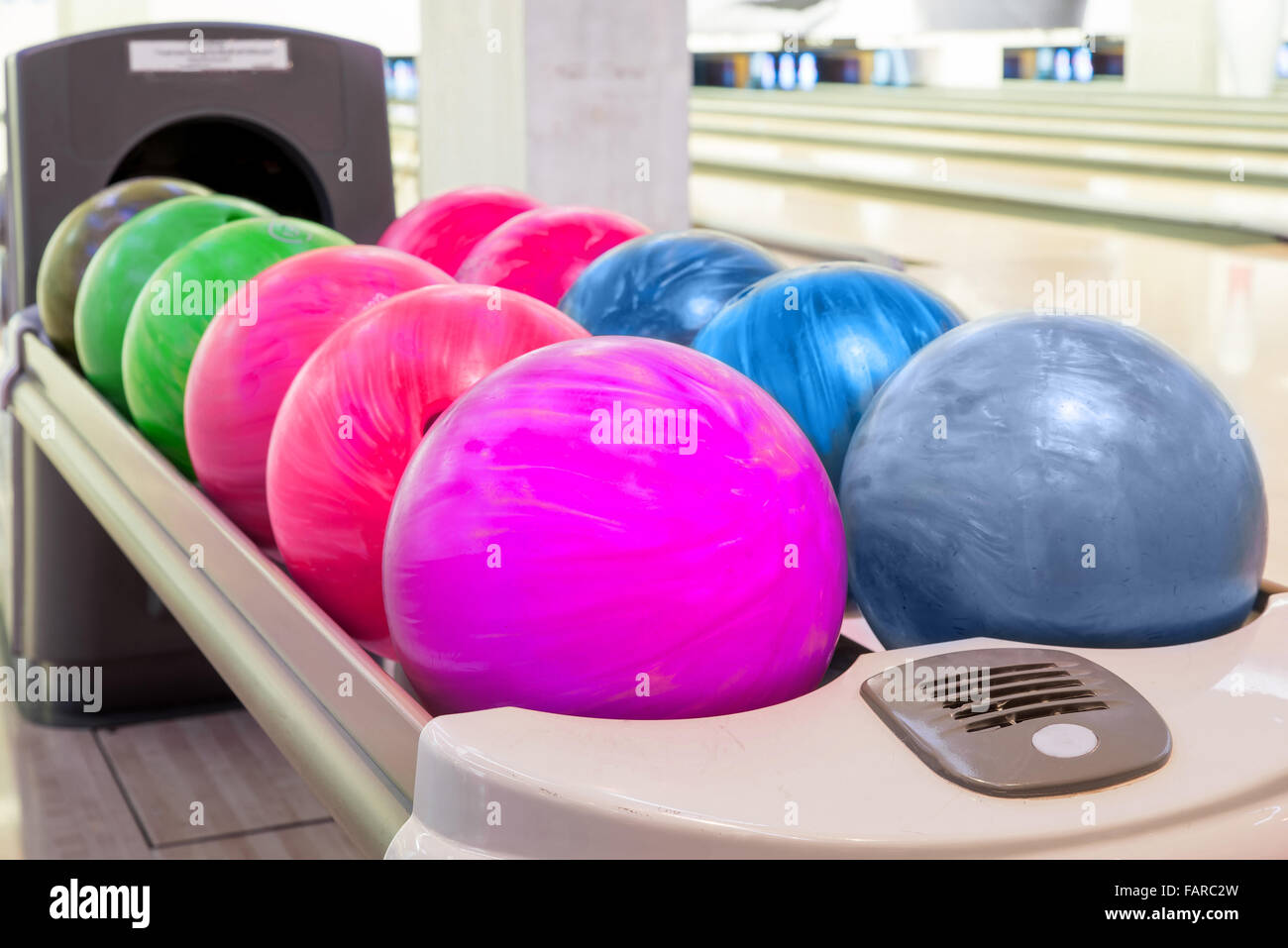 Bowling ball rack hi-res stock photography and images - Alamy