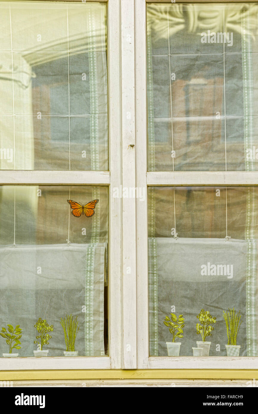Apartment window in Colmar, France Stock Photo Alamy