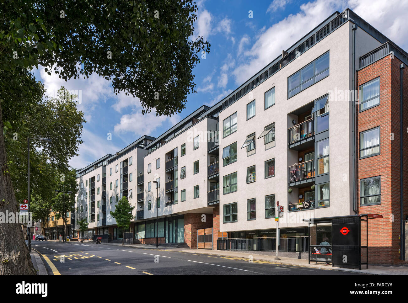 Xchange Point, a mixed use project in Market Road Islington. Market Road elevation. Xchange