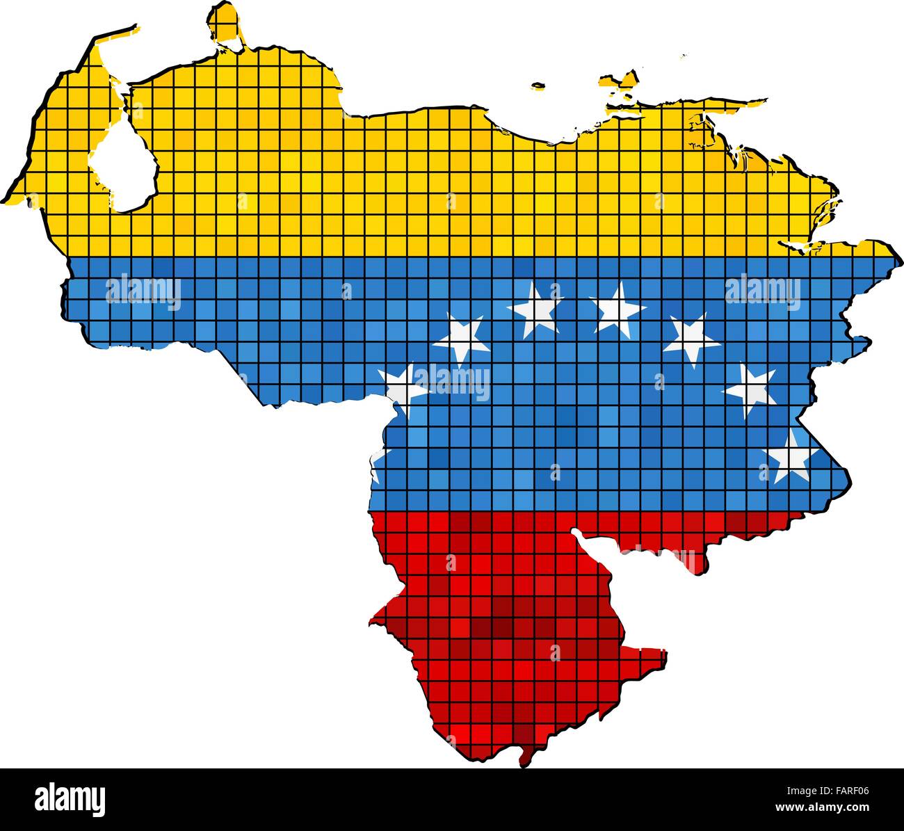 Venezuela Map With Flag Inside Stock Vector Image And Art Alamy