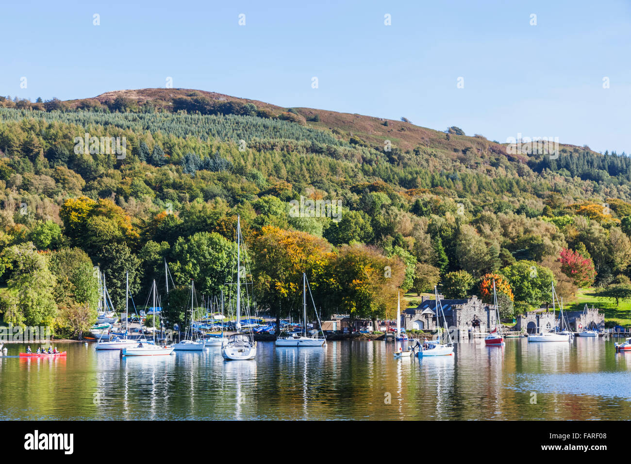 England, Cumbria, Lake District, Windermere, Lakeside, View of Newby