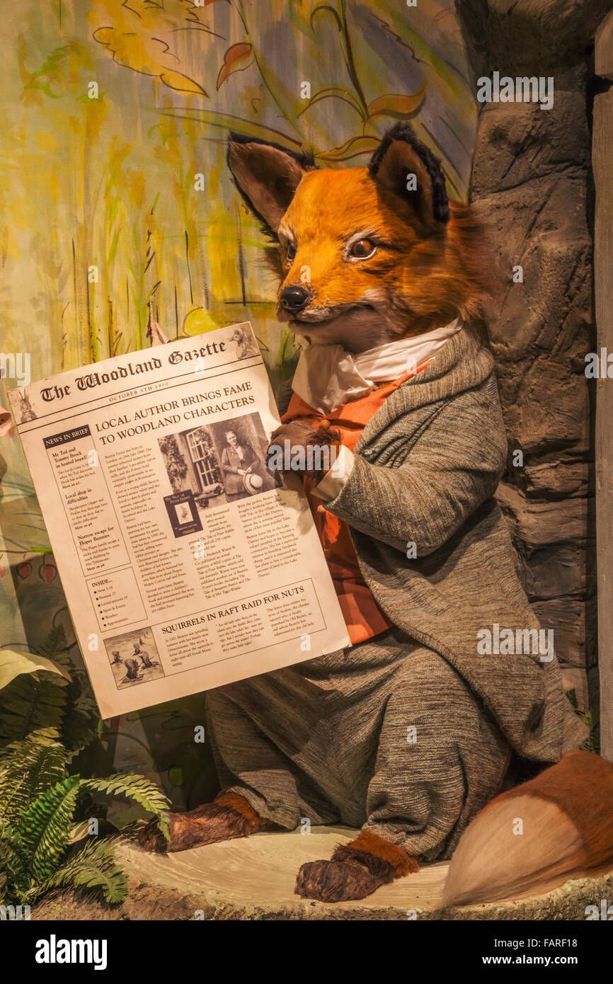 Lake District, Bowness-on-Windermere, The World of Beatrix Potter Attraction, Display of Model Animals from Beatrix Potter Novel Stock Photo