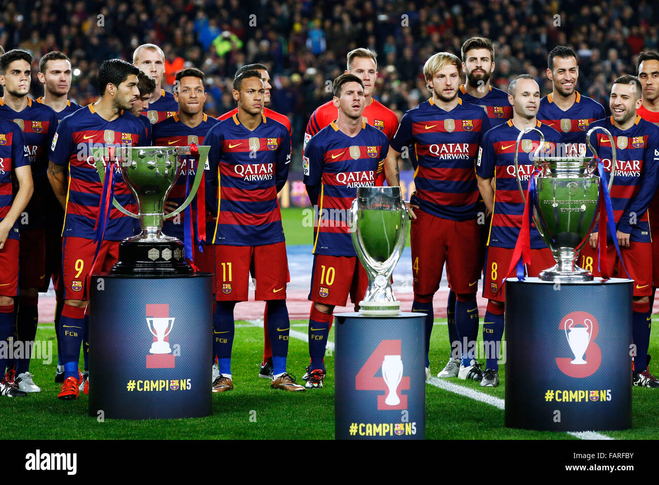 Barcelona Team Group DECEMBER 30 2015 Football Soccer Barcelona Barcelona Team Group DECEMBER 30 2015 Football Soccer Barcelona