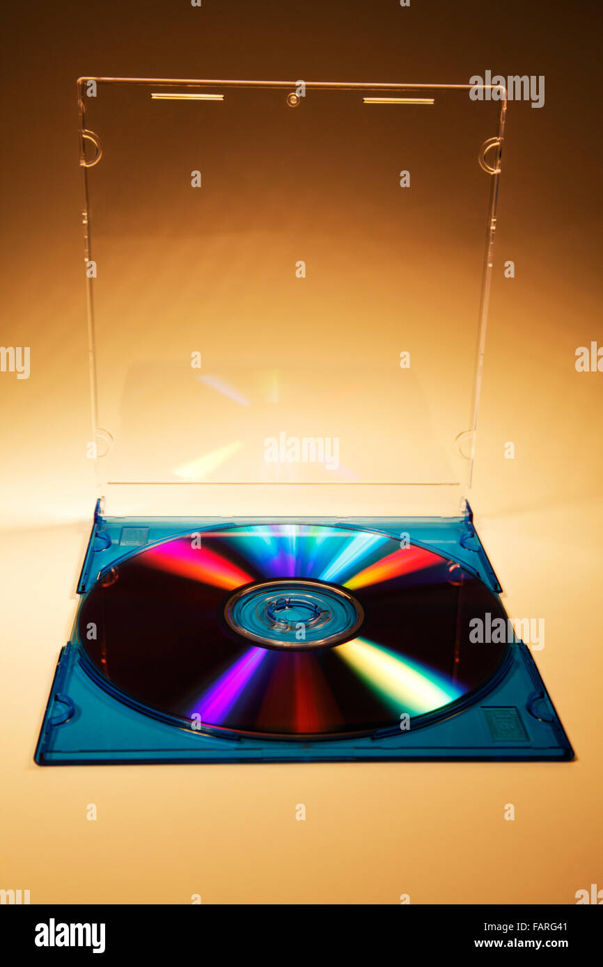 Blank compact disc in open case Stock Photo Alamy