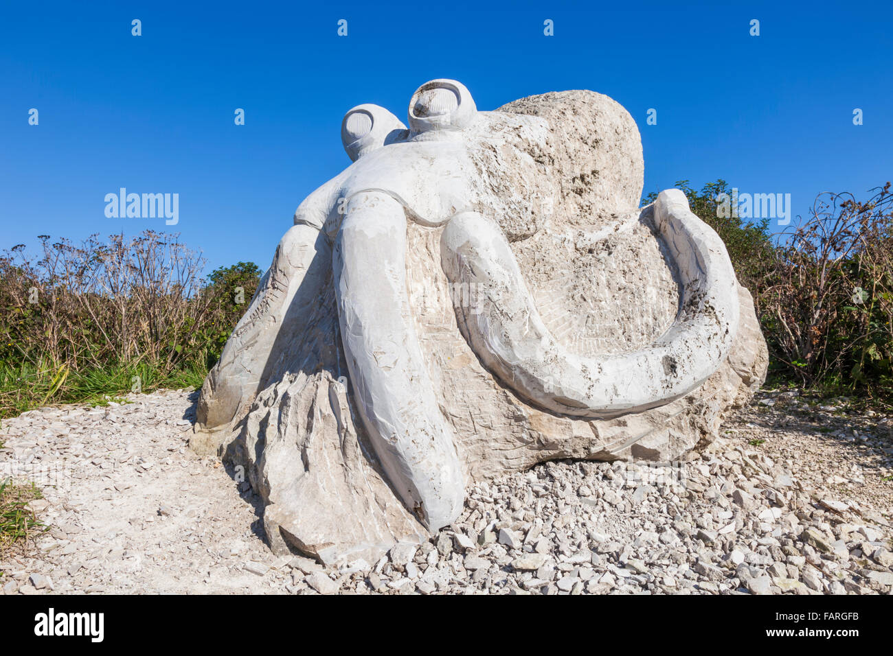 England, Dorset, Portland, Tout Quarry Sculpture Park Stock Photo Alamy