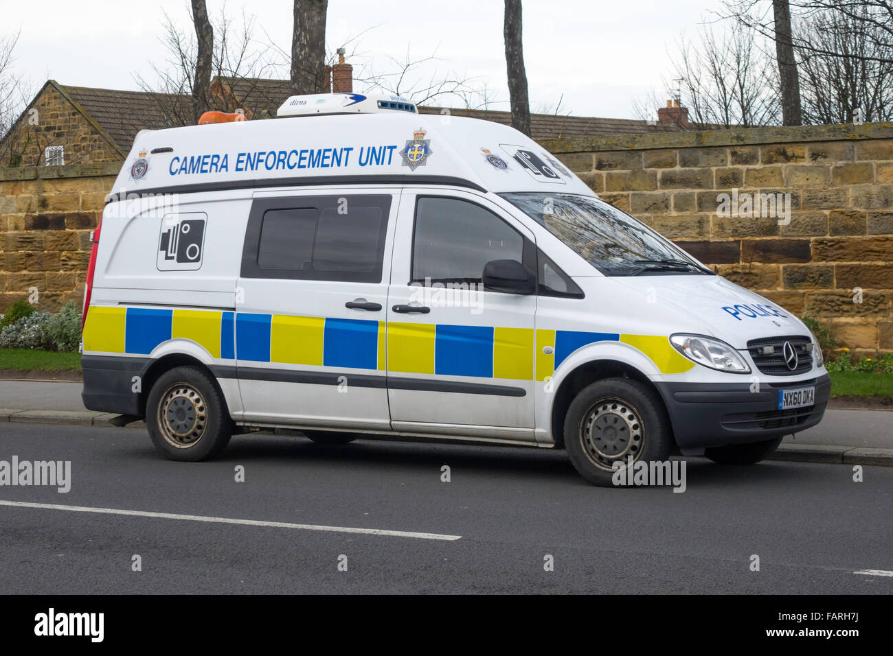 Police van Camera Enforcement Unit covert measuring of motor vehicle speed to check speed limit compliance Stock Photo
