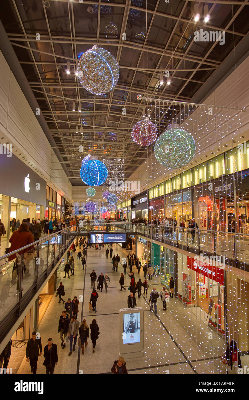 Manchester Arndale shopping centre interior, Manchester, England. UK. Stock Photo
