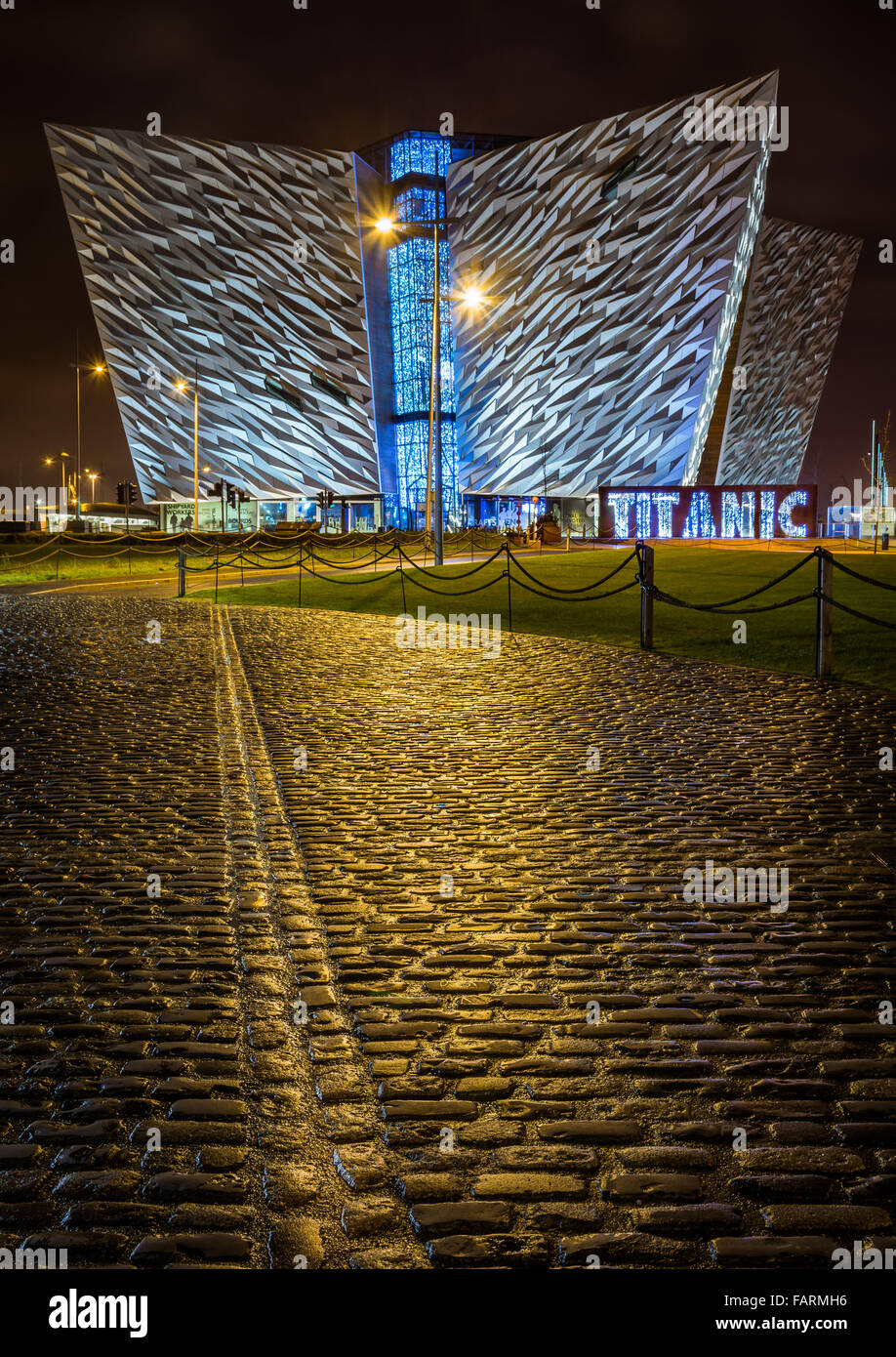 Belfast's iconic Titanic building. Stock Photo