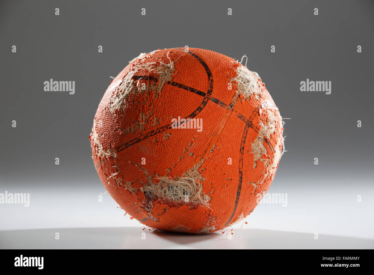 wornout basketball ready to been thrown away Stock Photo Alamy
