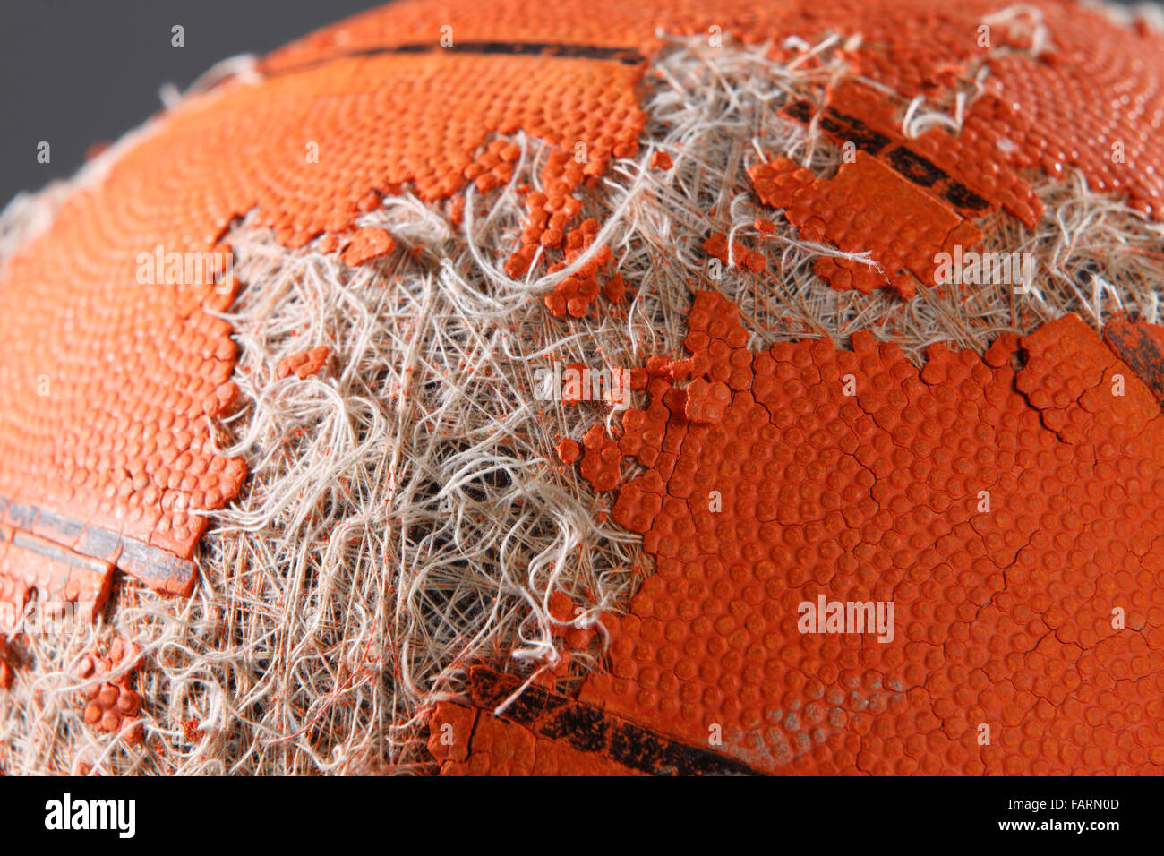 wornout basketball ready to been thrown away Stock Photo Alamy