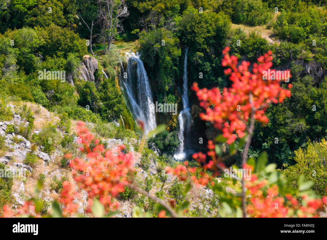 Krka national Park, waterfall Manojlovac Stock Photo