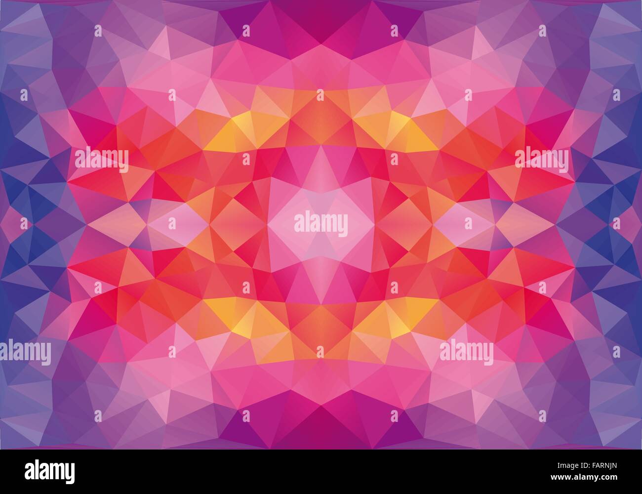 abstract geometric blue red polygon pattern, seamless vector background Stock Vector