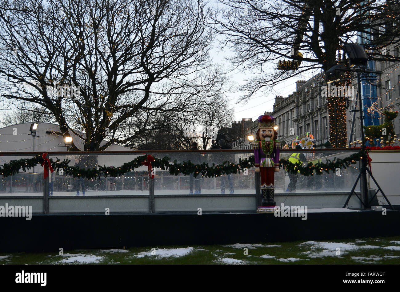 ABERDEEN, SCOTLAND DECEMBER 2015 A nutcracker figurine guards the