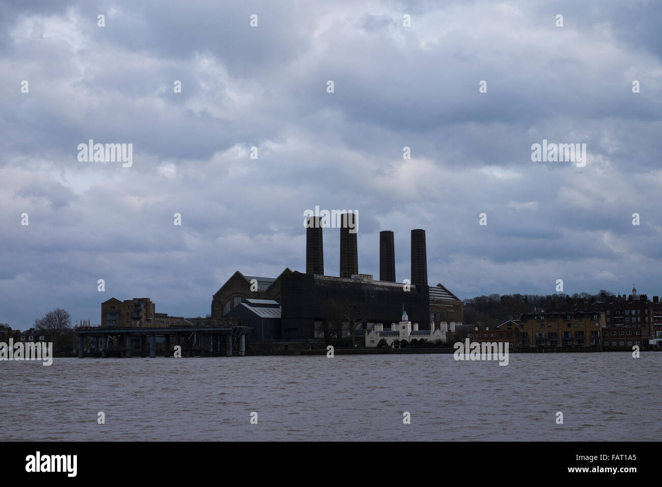 Greenwich Power Station in winter London Stock Photo