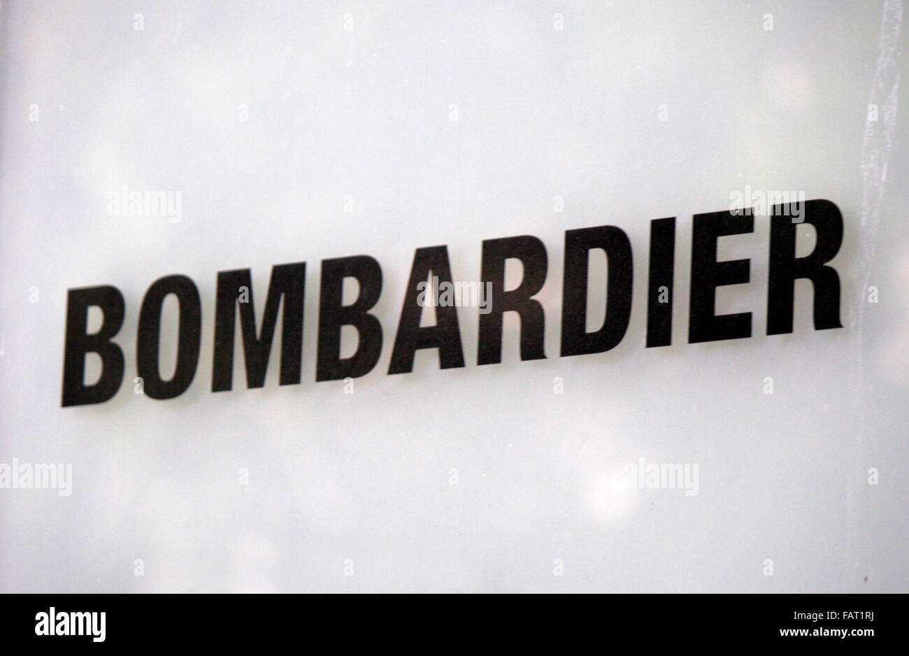 Markenname: 'Bombardier', Berlin. Stock Photo