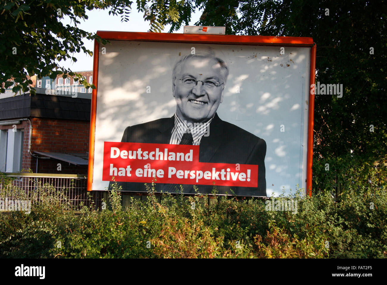 Frank Walter Steinmeier (SPD) - Wahlplakate zur Bundestagswahl 2009, 21. September 2009, Berlin. Stock Photo