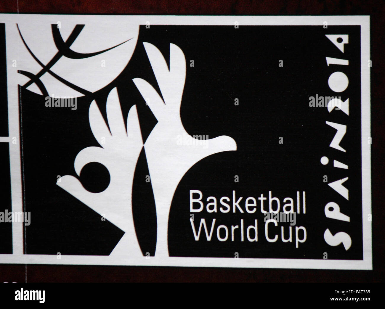 Markenname: 'FIBA Basketball World Cup 2014', Berlin. Stock Photo