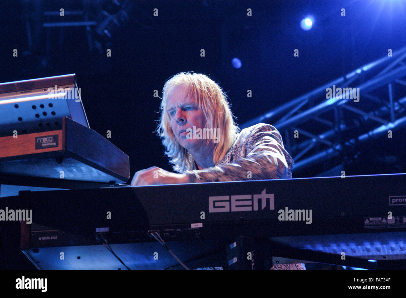 Lugano, Switzerland - 8 July 2004: the keyboard player Rick Wakeman of Yes  group during Estival Jazz in Lugano, Switzerland Stock Photo - Alamy