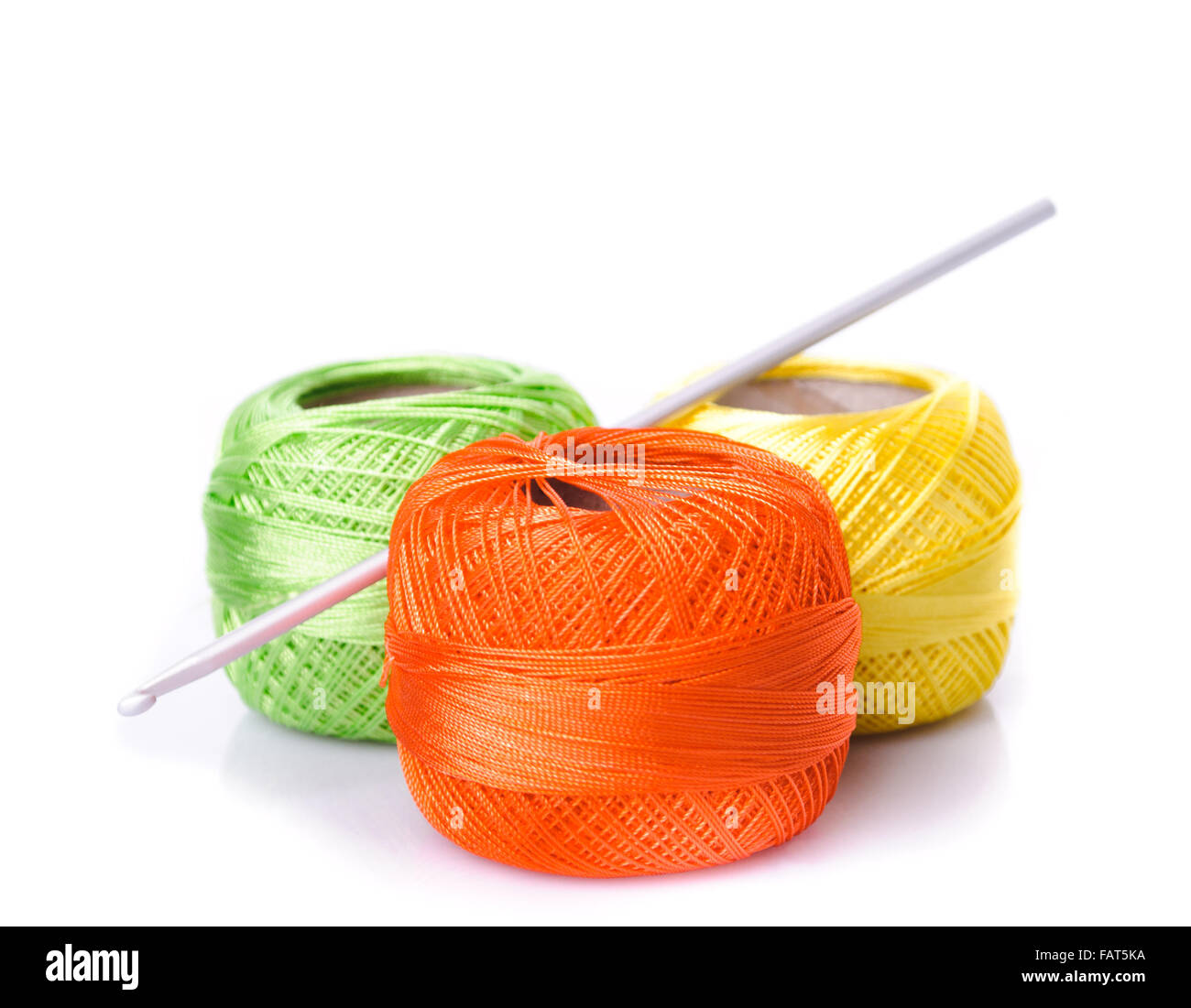 Crochet color threads Stock Photo