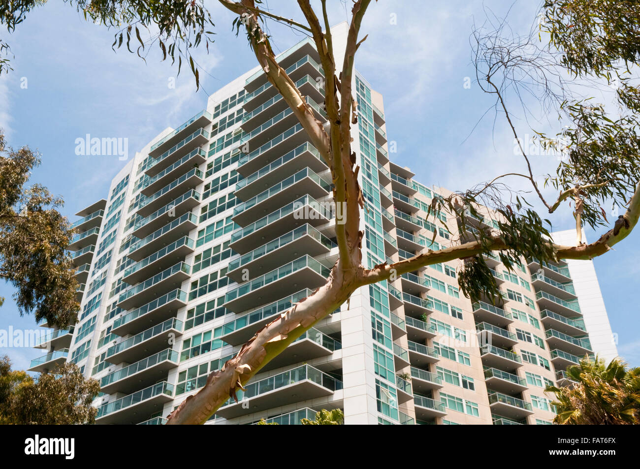 Attractive apartment block at Marina Del Rey, Los Angeles, California