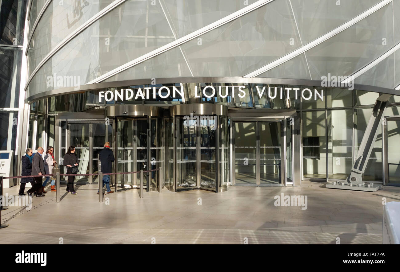 Entrance of Louis Vuitton Foundation, Fondation Louis Vuitton, Bois de