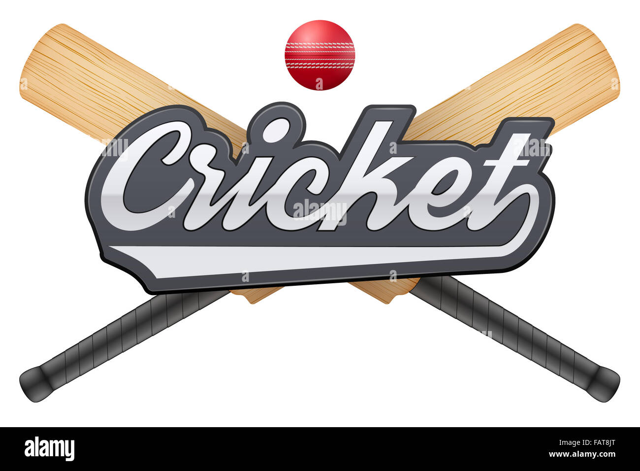 Cricket leather ball and wooden bats Stock Photo Alamy