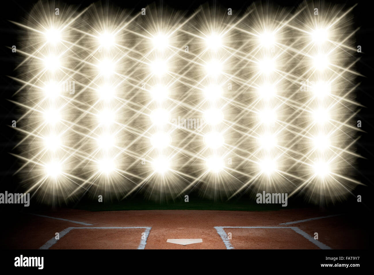 Lights on a baseball Stadium Stock Photo Alamy