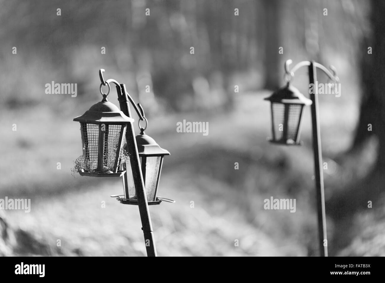Old lanterns of remembrance Stock Photo