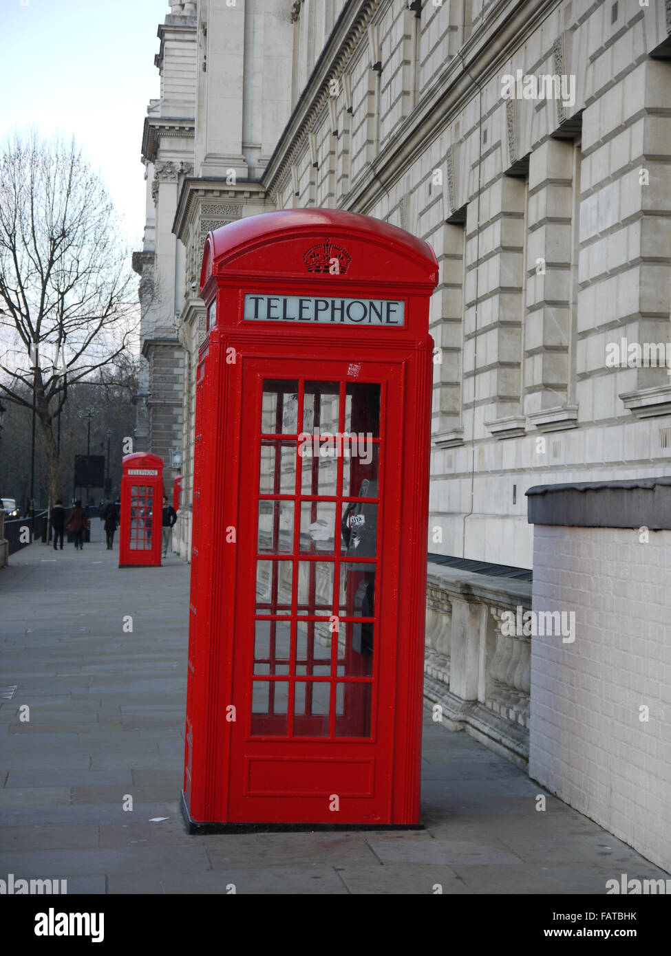 Telephone Boxes in London, England Stock Photo