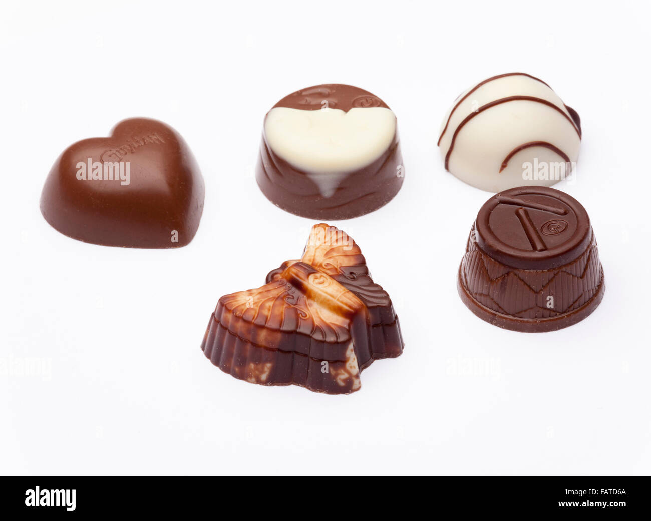 Guylian assorted Praliné chocolates Stock Photo