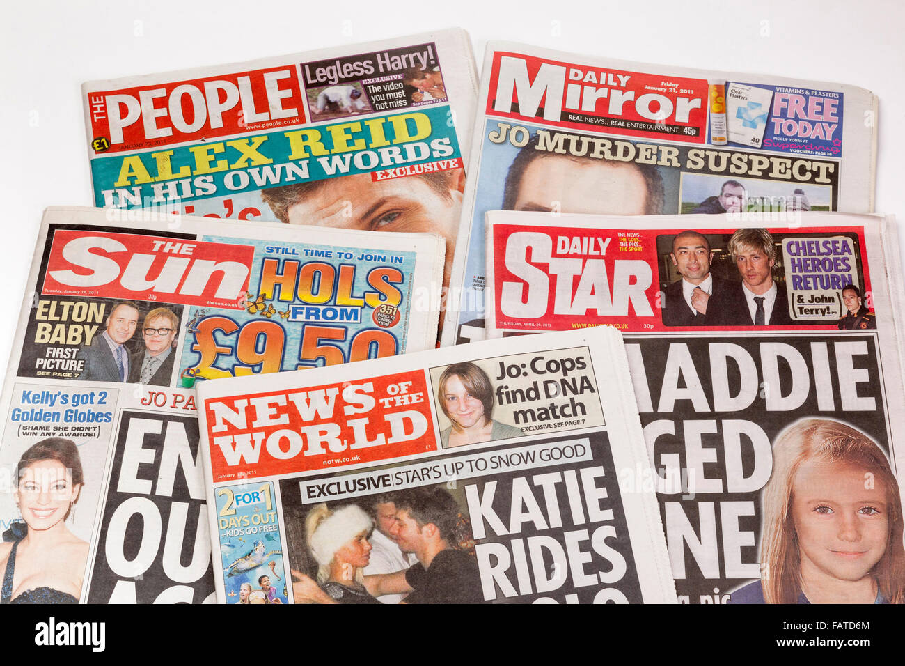 tabloid newspapers in UK Stock Photo