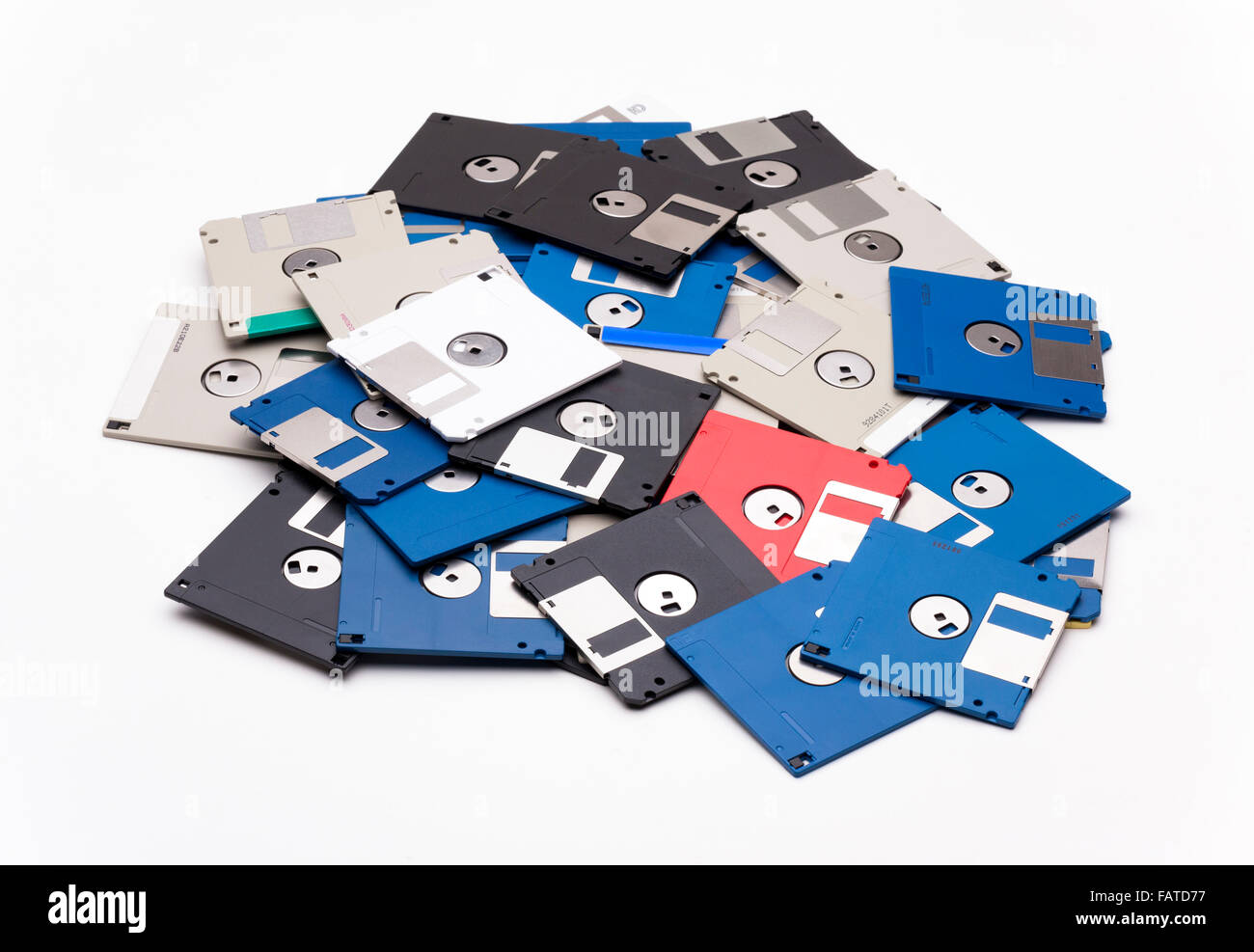 obsolete 3.5' floppy disks Stock Photo