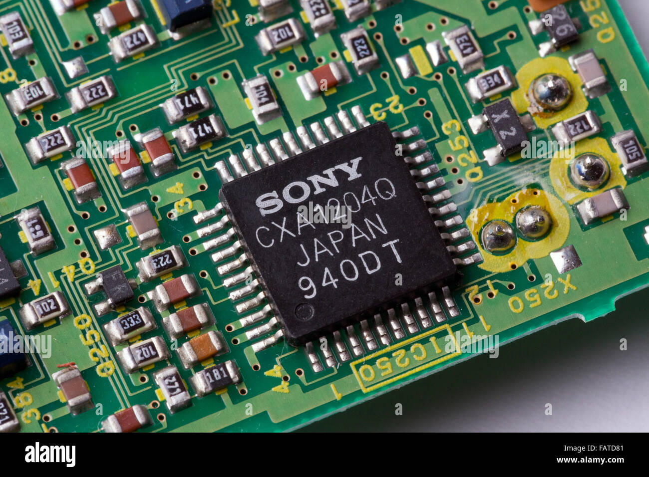 Sony integrated circuit chip Stock Photo