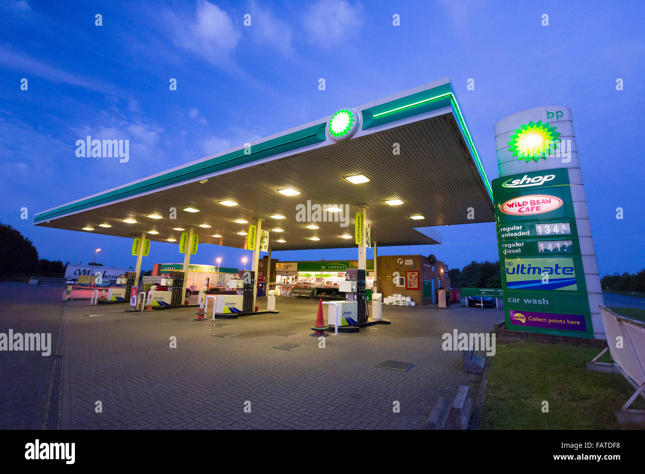 BP petrol station in the UK Stock Photo