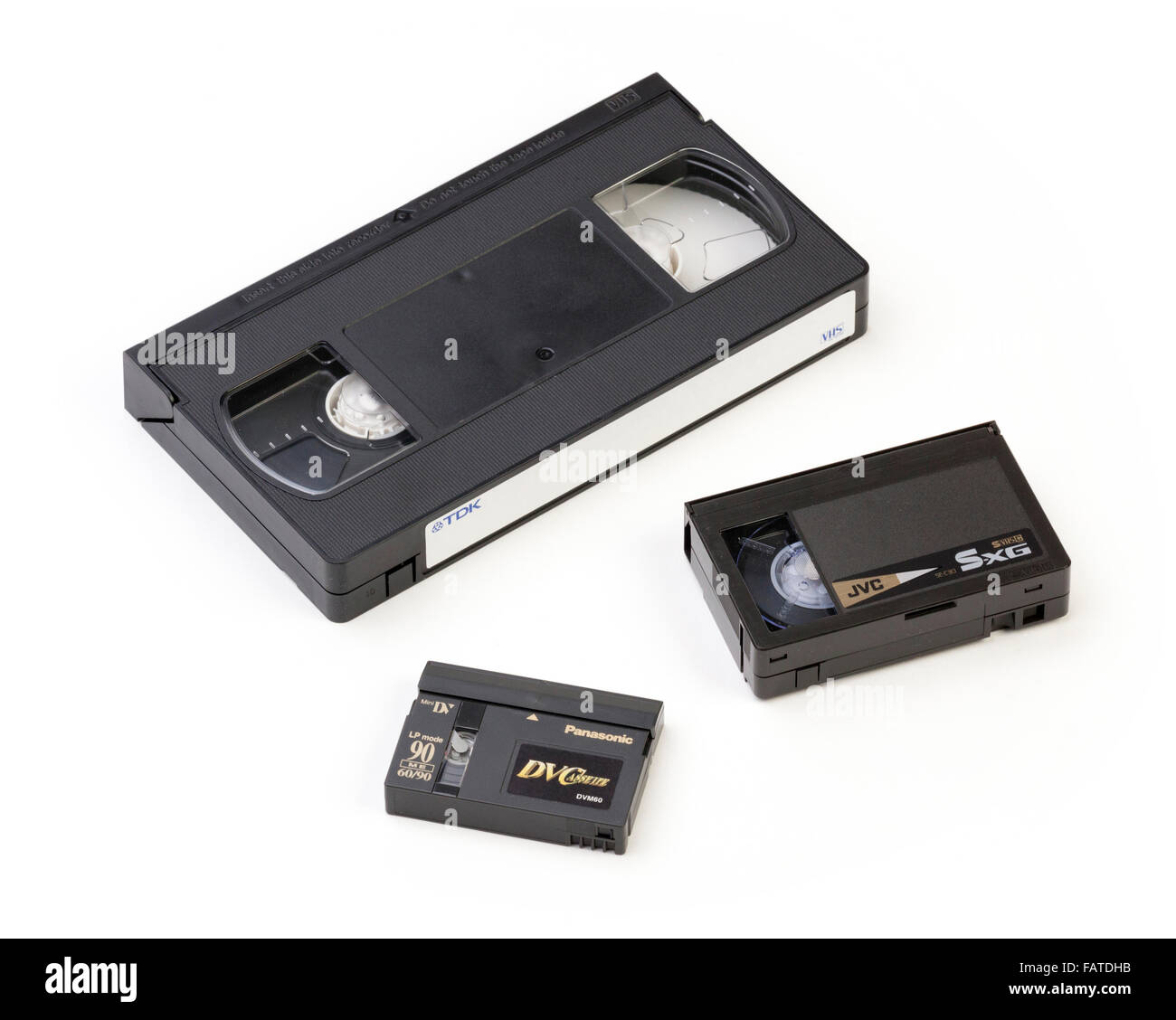 obsolete video tape cassettes Stock Photo
