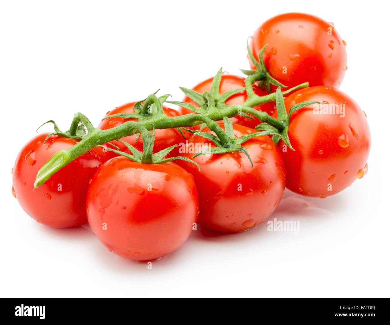 cherry tomatoes isolated on the white background Stock Photo - Alamy