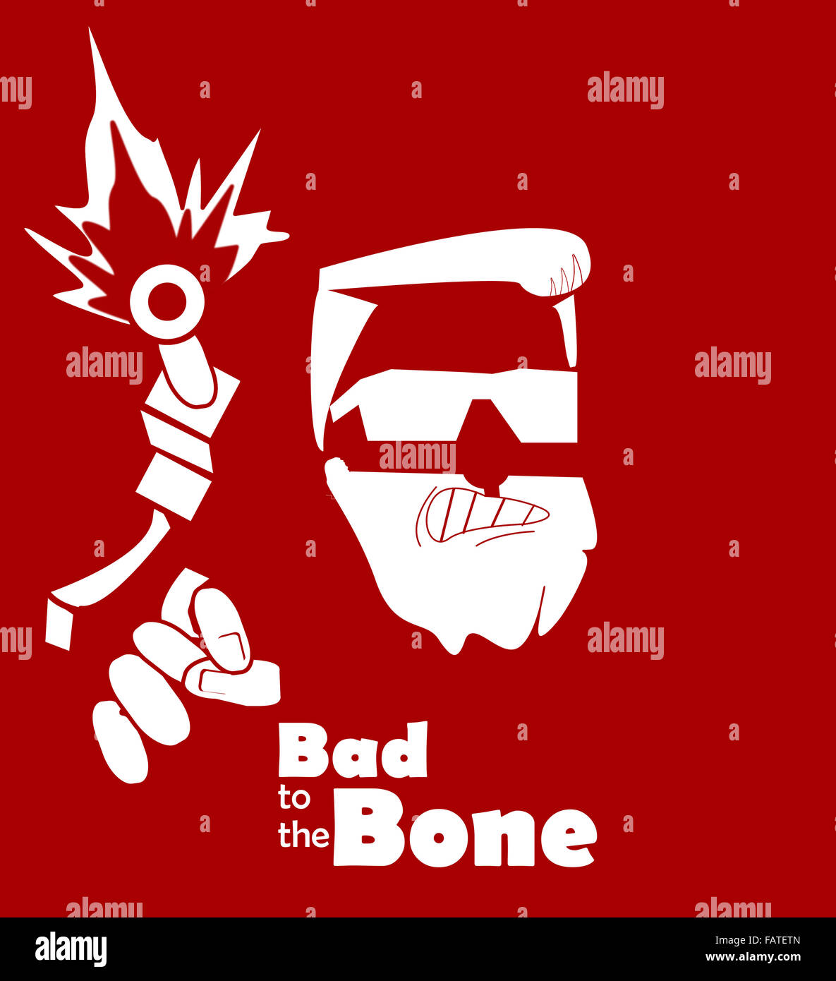 Angry man - bad to the bone Stock Photo - Alamy