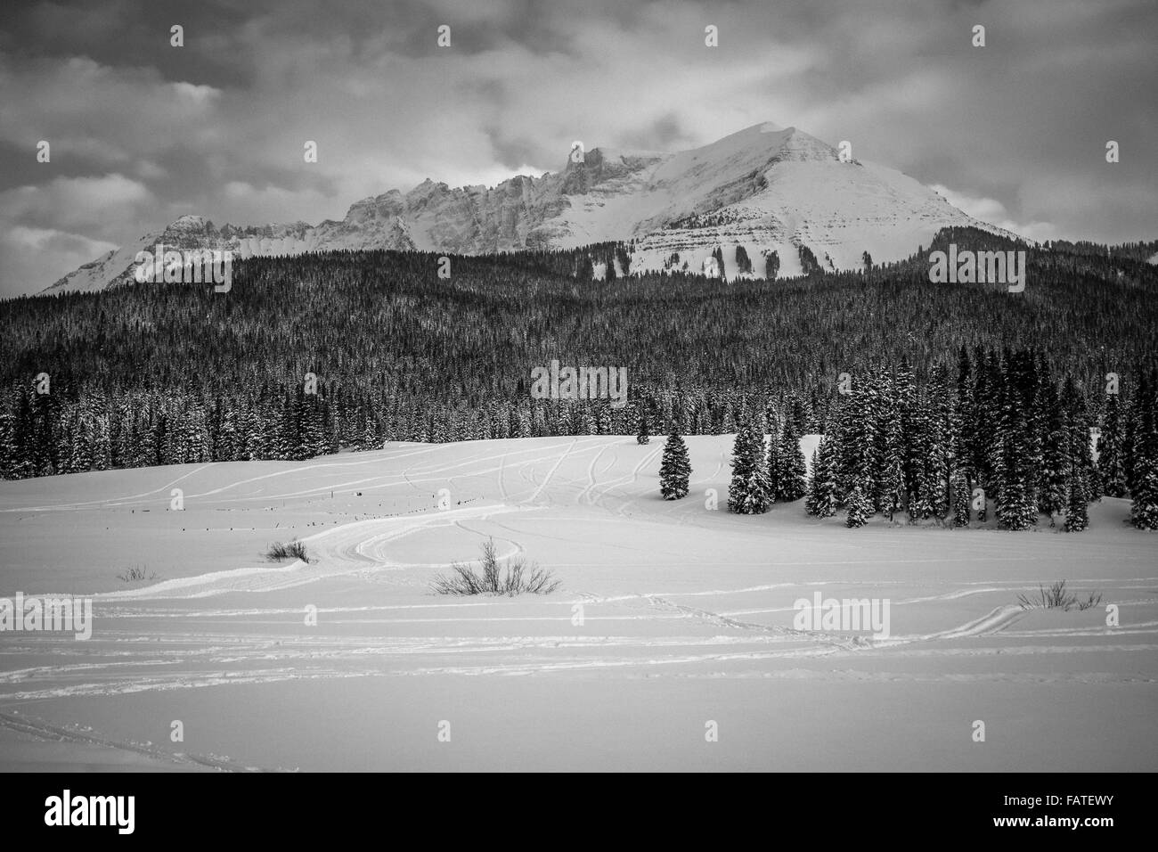 Sheep Mountain, Southwestern Colorado, winter snow Stock Photo