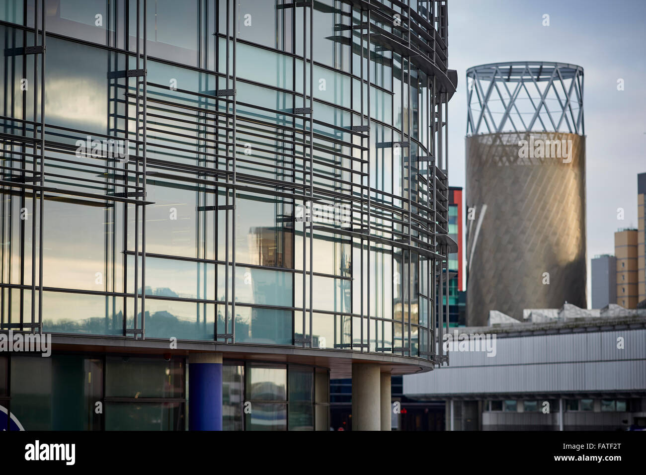 Mediacity Salford Quays Lowry theatre with modern apartment behind part of the Lowry theatre