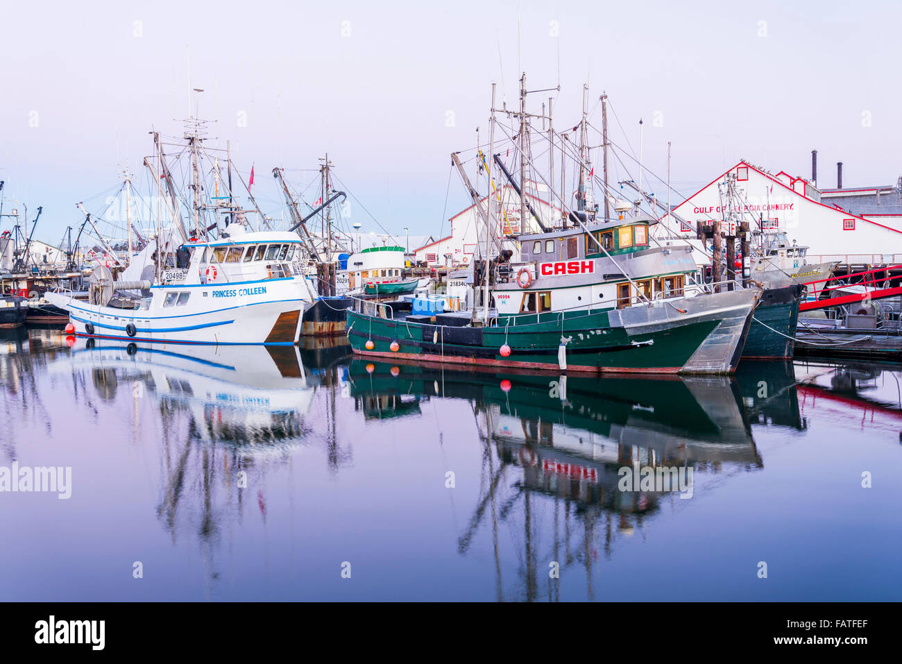 Fishing boats, Steveston, Richmond, British Columbia, Canada Stock