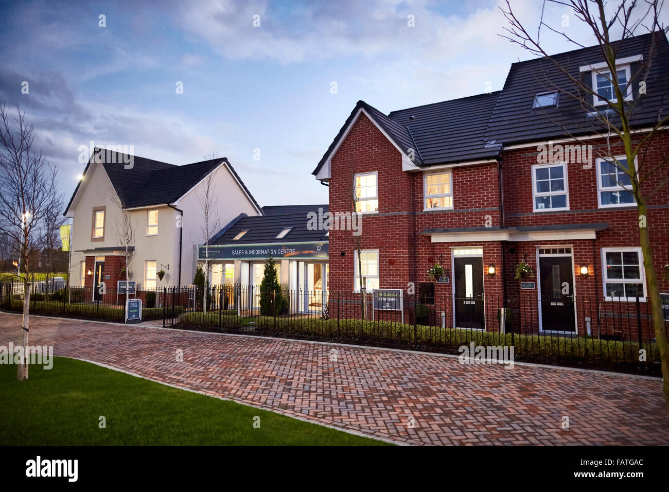 Barratt highgate park show homes in warton north preston hires stock