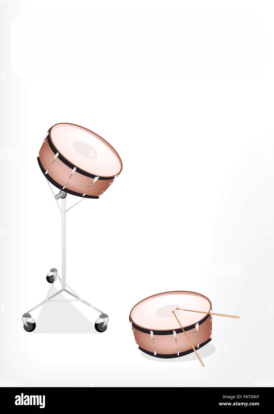 Music Instrument, An Illustration of Two Beautiful Retro Style