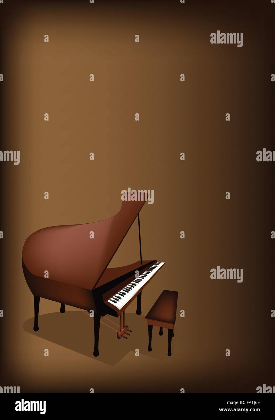 Antique grand piano Stock Vector Images - Alamy
