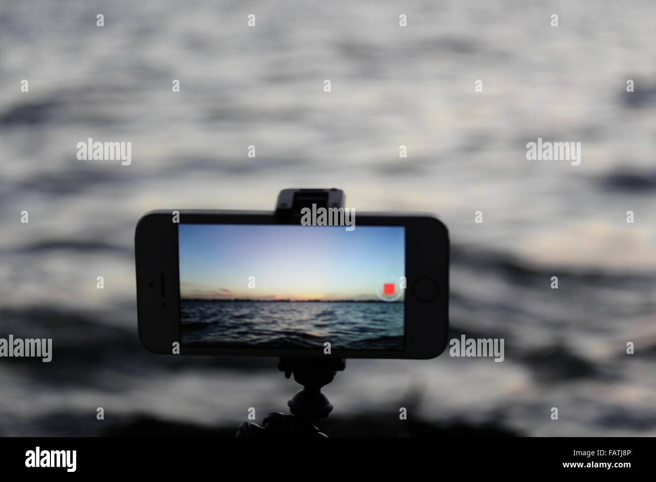 iPhone taking a time lapse Stock Photo