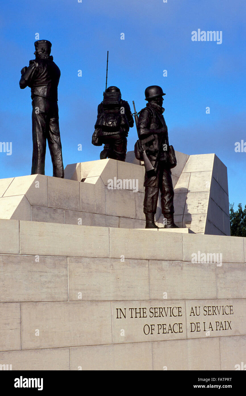 Reconciliation: The Peacekeeping Monument, Ottawa, Ontario, Canada - Memorial honouring Canada's Peacekeeper Soldiers Stock Photo