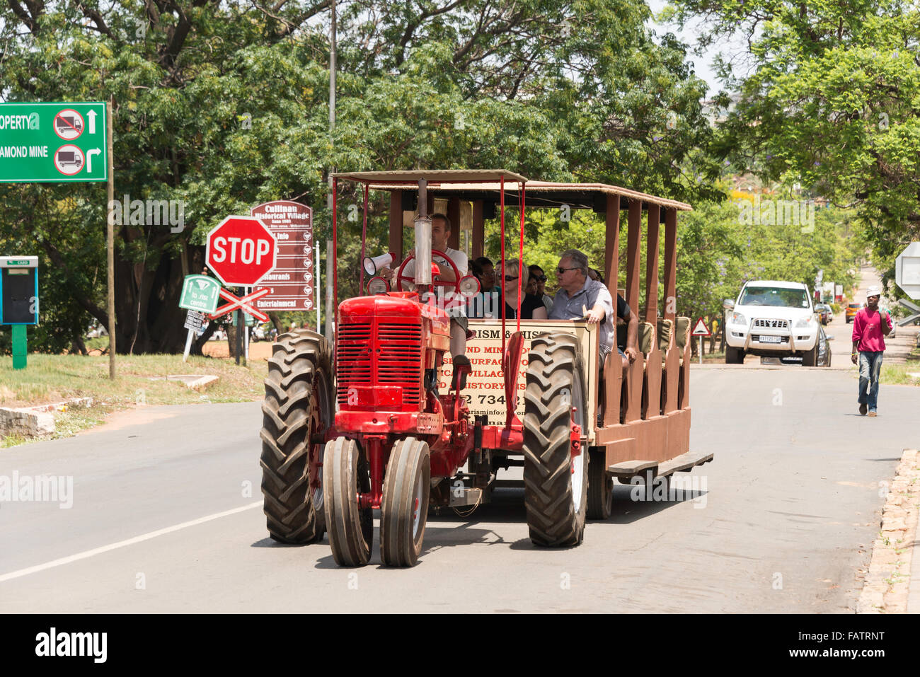 Tractor village tour, Cullinan, City of Tshwane Metropolitan Municipality, Gauteng Province, Republic of South Africa Stock Photo