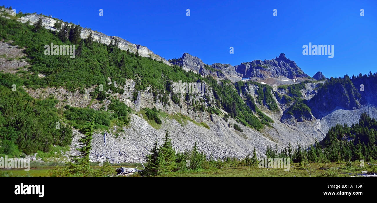Big Rock walls in Mt Rainier Stock Photo - Alamy