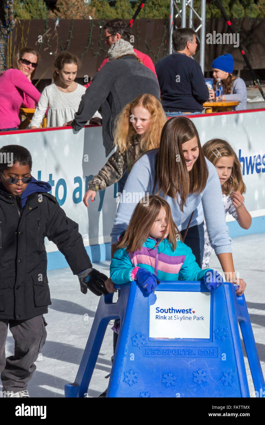 Denver, Colorado Ice skating at Skyline Park Stock Photo Alamy