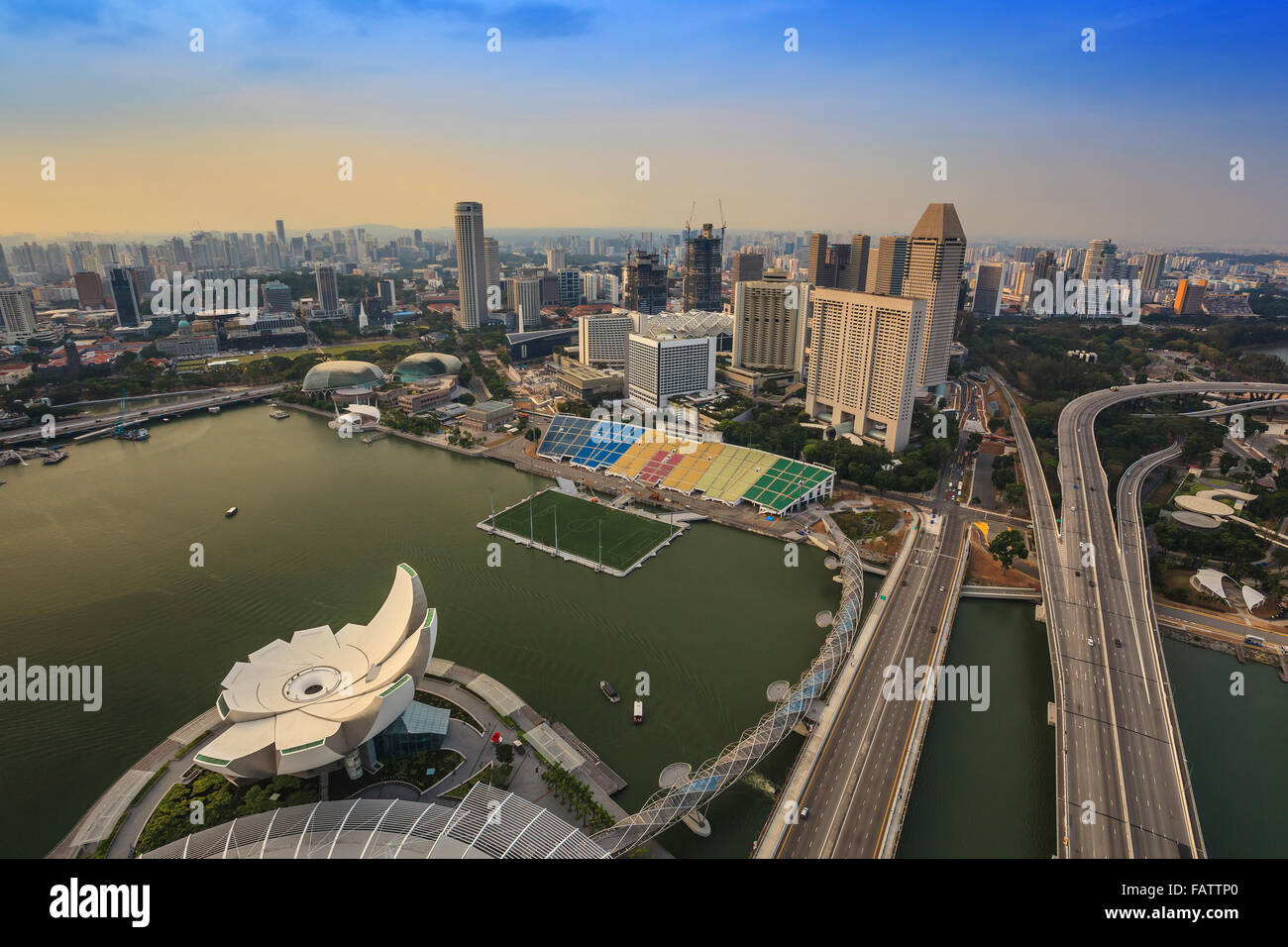 Singapore Skyline and view of Marina Bay when sunset Stock Photo - Alamy